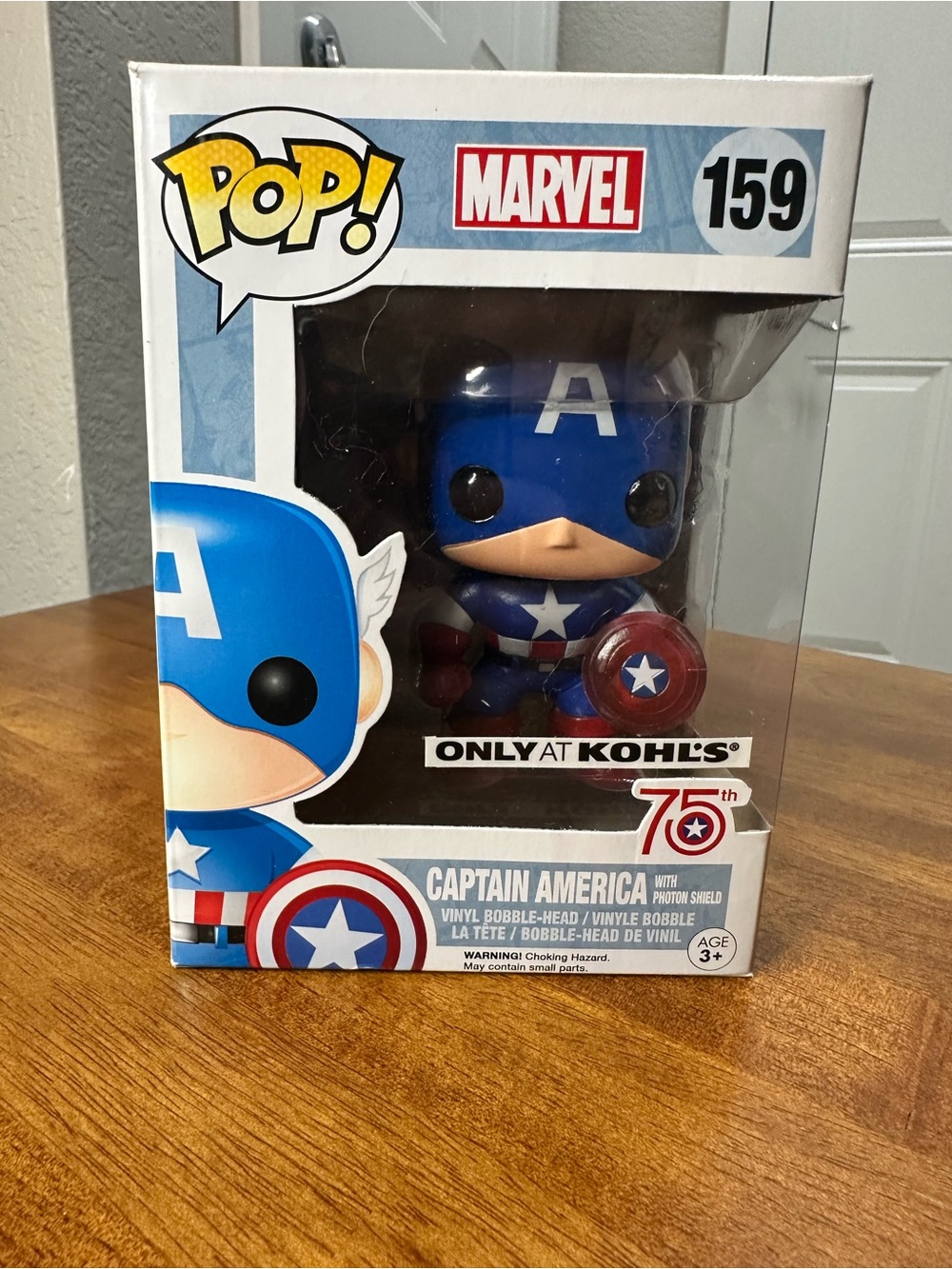 Funko Marvel Captain America Pop! Vinyl - Blue, Red, White